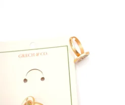 Grech & Co 2 Anillos Esmaltados Enamel Ying Yang+Peace sign^Niños Accesorios Para Bebé Y Niños