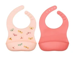 A Little Lovely Company 2 Baberos Silicona Butterflies^ Baberos