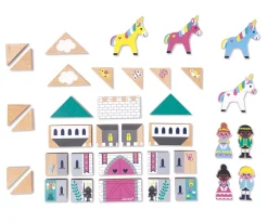 Niños Janod 37 Bloques de Madera Reino Encantado Roads