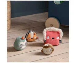 Niños Sebra 4 Bloques Sensoriales Blanditos Apilables Wildlife