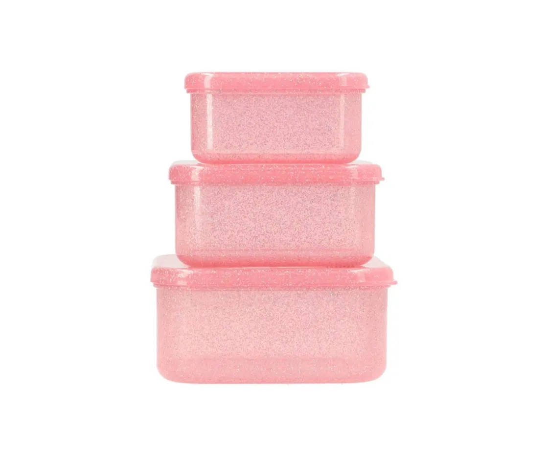 Tutete 3 Cajas Almuerzo Glitter Gloss