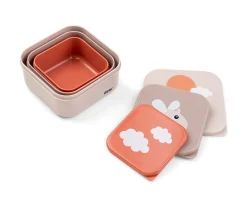 Done by Deer 3 Cajitas Almuerzo Happy Clouds Papaya^ Cajas De Almuerzo