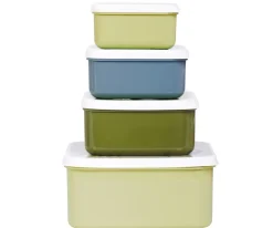 A Little Lovely Company 4 Cajitas Almuerzo y Snacks Dinosaurios^ Fiambreras Infantiles