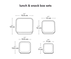 A Little Lovely Company 4 Cajitas Almuerzo y Snacks Cherries