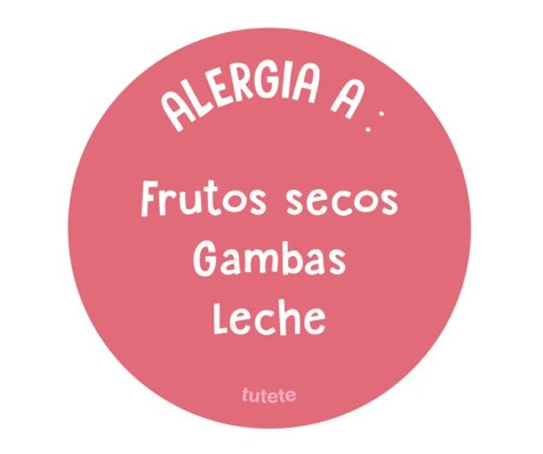 Tutete 1 Chapa Alergia Coral Personalizada^ Chapas Personalizadas