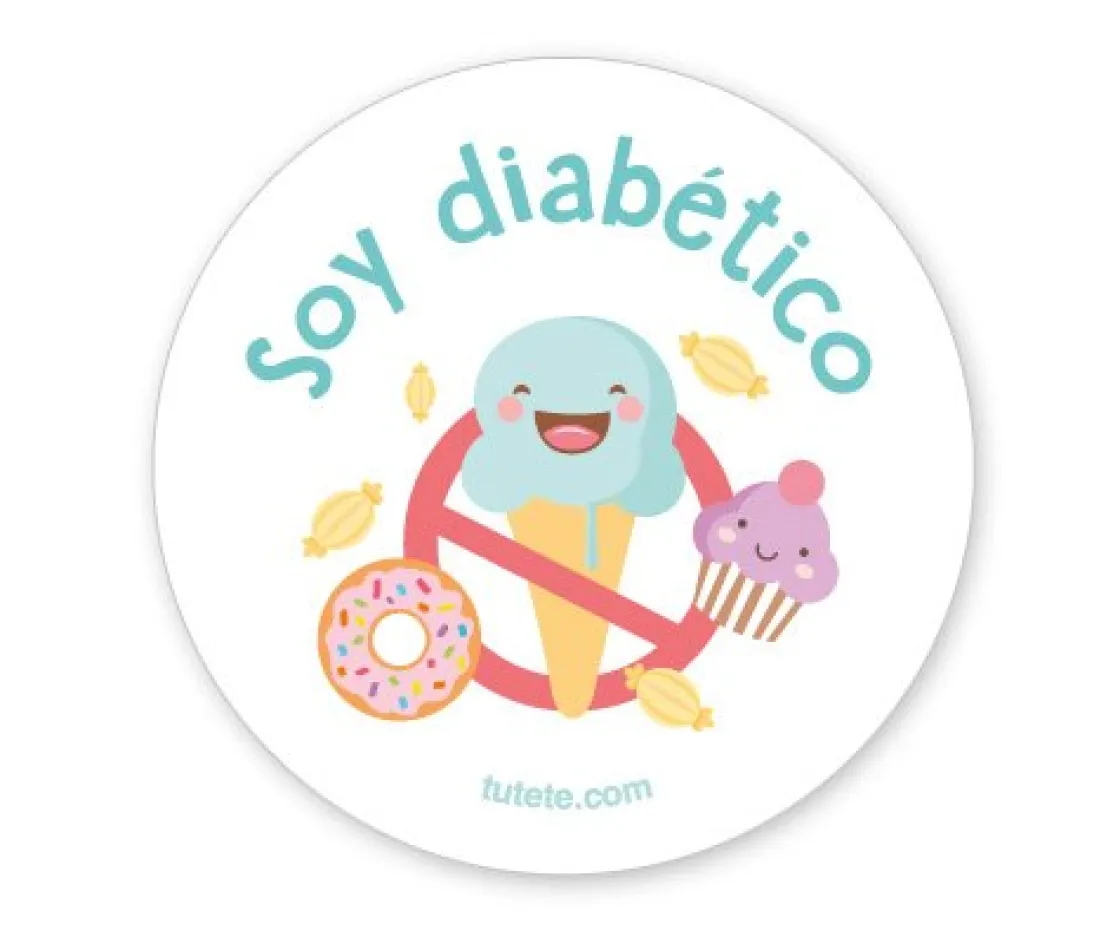 Tutete 1 Chapa Soy Diabético^ Chapas Personalizadas