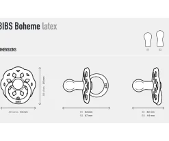 BIBS 2 Chupetes Boheme Blossom/Dusky Lilac^ Chupetes Con Diseños