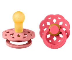 BIBS 2 Chupetes Boheme Dusty Pink/Coral^ Chupetes Con Diseños