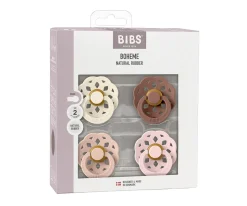 BIBS 4 Chupetes Boheme Ivory/Blush/Woodchuck/Blossom^ Chupetes Con Diseños