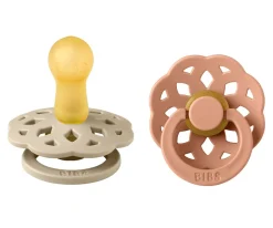 BIBS 2 Chupetes Boheme Vanilla/Peach^ Chupetes Con Diseños