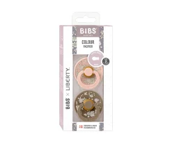 BIBS 2 Chupetes Colour Anatómica Liberty Capel Blush^ Chupetes Con Diseños