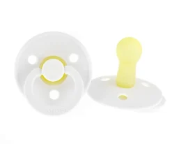 BIBS 2 Chupetes Colour Round Black/White^ Chupetes Con Diseños