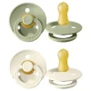 BIBS 2 Chupetes Colour Round Ivory/Sage^ Chupetes Con Diseños