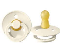 BIBS 2 Chupetes Colour Round Blush/Ivory^ Chupetes Con Diseños
