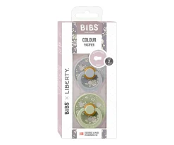 Bibs Liberty 2 Chupetes BIBS Colour Round Liberty Capel Sage Mix^ Chupetes Con Diseños