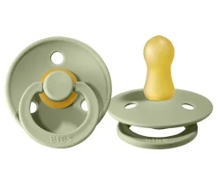BIBS 2 Chupetes Colour Round Sage/Hunter Green^ Chupetes Con Diseños