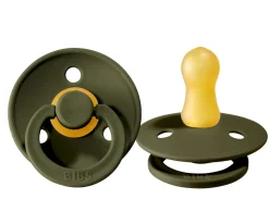 BIBS 2 Chupetes Colour Round Sage/Hunter Green^ Chupetes Con Diseños