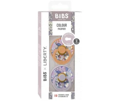 BIBS 2 Chupetes Colour Round Liberty June Blossom Pumpkin Mix^ Chupetes Con Diseños