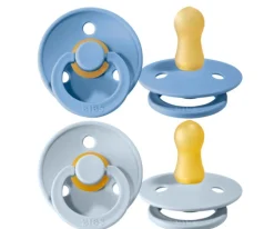 BIBS 2 Chupetes Colour Round Sky Blue/Baby Blue^ Chupetes Con Diseños