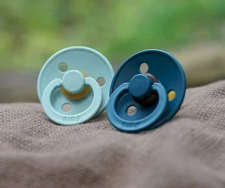 BIBS 2 Chupetes Colour Round Nordic Mint/Forest Lake^ Chupetes Con Diseños