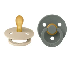 BIBS 2 Chupetes Colour Simétrica Vanilla/Pine^ Chupetes Con Diseños