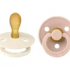 BIBS 2 Chupetes Colour Simétrica Ivory/Blush^ Chupetes Con Diseños