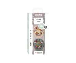 Bibs Liberty 2 Chupetes BIBS Colour Simétrica Liberty Chamomile Lawn Vainilla/Pine^ Chupetes Con Diseños
