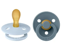 BIBS 2 Chupetes Colour Simétrica Baby Blue/Petrol^ Chupetes Con Diseños