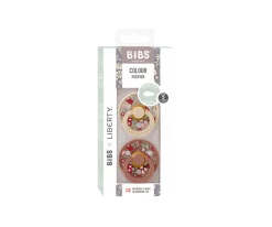 Bibs Liberty 2 Chupetes BIBS Colour Simétrica Liberty Chamomile Lawn Vainilla/Woodchuck Mix^ Chupetes Con Diseños