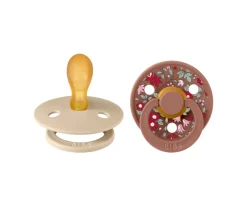 Bibs Liberty 2 Chupetes BIBS Colour Simétrica Liberty Chamomile Lawn Vainilla/Woodchuck Mix^ Chupetes Con Diseños