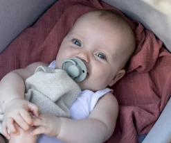 BIBS 2 Chupetes De Lux Ivory/Sage Silicona^ Chupetes Con Diseños