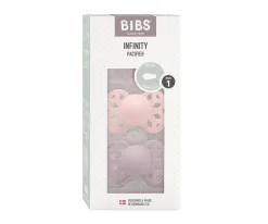 BIBS 2 Chupetes Infinity Simétrica Ivory/Blossom^ Chupetes Con Diseños