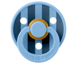 BIBS 2 Chupetes Studio Colour Round Pin Sky Blue Mix^ Chupetes Con Diseños