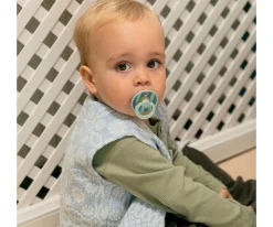 BIBS 2 Chupetes Studio Colour Round Block Nordic Mint Petrol Mix^ Chupetes Con Diseños