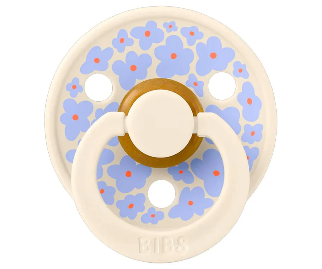 BIBS 2 Chupetes Studio Colour Round Jasmine Ivory Mix^ Chupetes Con Diseños