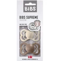 BIBS 2 Chupetes Supreme Vanilla/Dark Oak Látex^ Chupetes Con Diseños