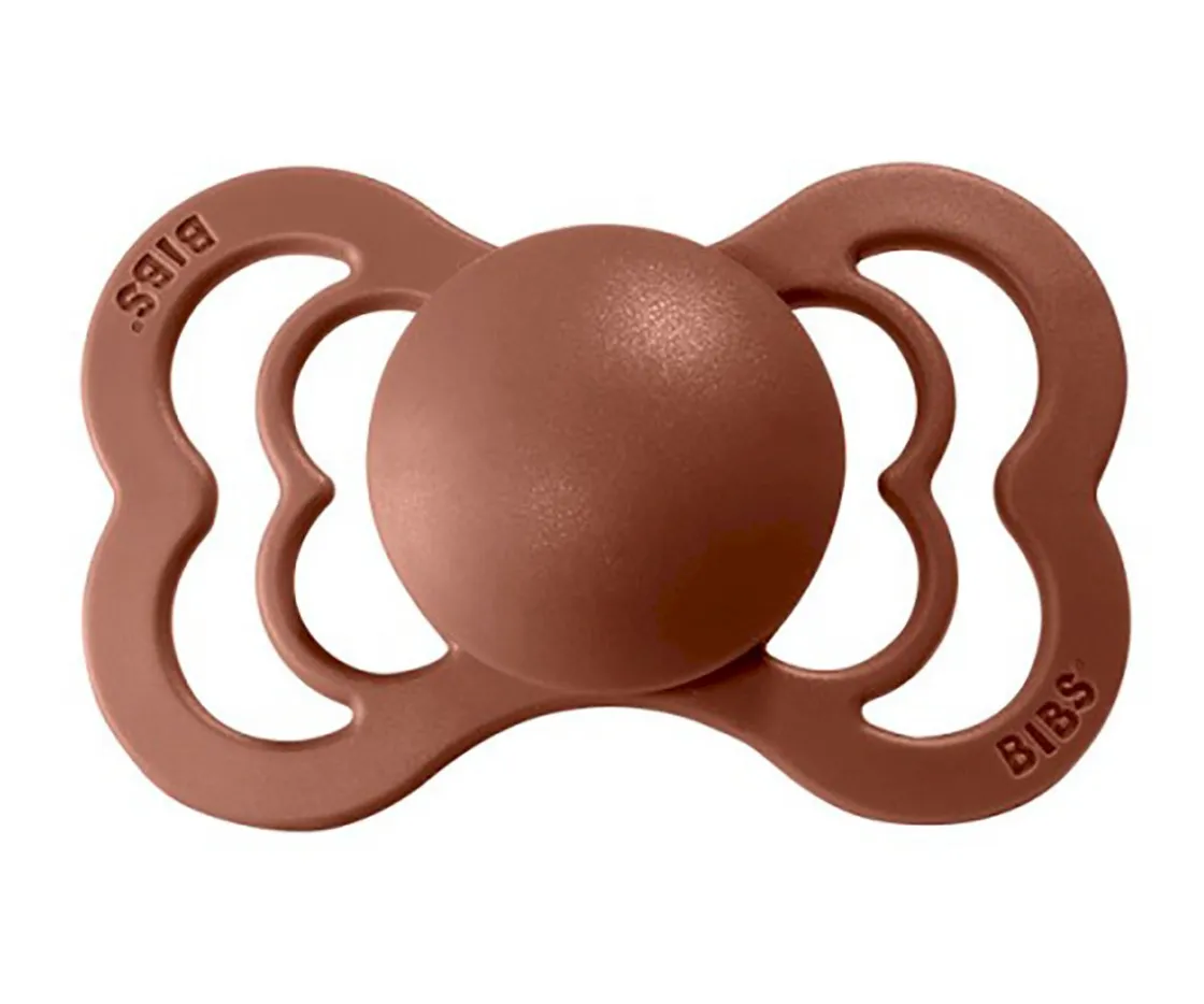 BIBS 2 Chupetes Supreme Woodchuck/Blush Látex^ Chupetes Con Diseños