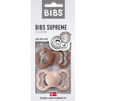 BIBS 2 Chupetes Supreme Woodchuck/Blush Látex^ Chupetes Con Diseños