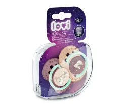LOVI 2 Chupetes Day&Night Rosa