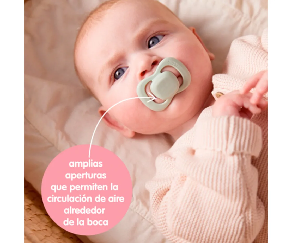 b.box 2 Chupetes Tetina Fisiológica Silicona Ocean/Sky^ Chupetes Con Diseños