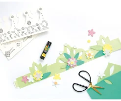 Folia 6 Coronas de Papel White Crown^Niños Manualidades Para Niños