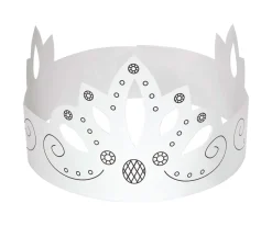 Folia 6 Coronas de Papel White Crown^Niños Manualidades Para Niños