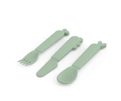 Done by Deer 3 Cubiertos Kiddish Deer Friends Sage^ Cubiertos Infantiles