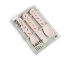 Done by Deer 3 Cubiertos Tiny Farm Powder^ Cubiertos Infantiles