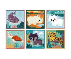 Niños Janod 9 Cubos de Cartón Animales