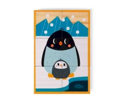 Niños Janod 6 Cubos de Madera Animales