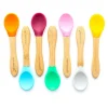 Ecorascals 3 Cucharas Bambú Azul Verde Gris^ Cubiertos Infantiles