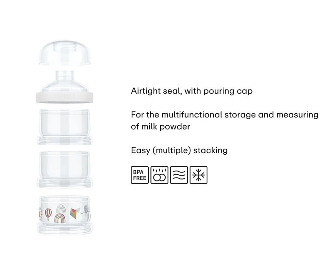Mepal 3 Dosificadores Leche en Polvo Mio Sunshine & Rainbow^ Lactancia