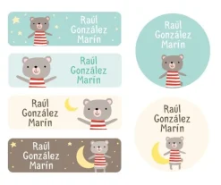 Tutete 25 Etiquetas para Ropa Osito^ Etiquetas Personalizadas