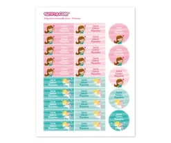 Tutete 25 Etiquetas para Ropa Princesa^ Etiquetas Personalizadas